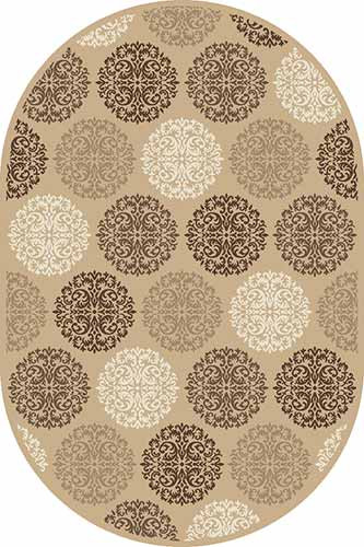 Овальный ковер VALENCIA DELUXE D313 BEIGE-BROWN Российский ковер ВАЛЕНСИЯ ДЕЛЮКС фабрики Меринос D313 BEIGE-BROWN Цена указана за 1 квадратный метр