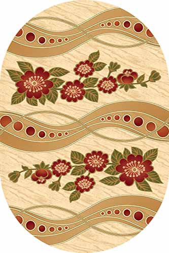 Овальный ковер KAMEA carving D276 CREAM Российский ковер Камея Карвинг фабрики Меринос D276 CREAM Цена указана за 1 квадратный метр