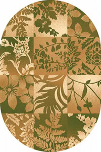 Овальный ковер KAMEA carving D279 GREEN