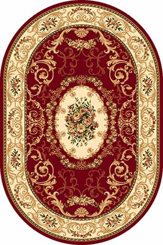 Овальный ковер OLYMPOS D066 RED Российский ковер ОЛИМПОС фабрики Меринос D066 RED Цена указана за 1 квадратный метр