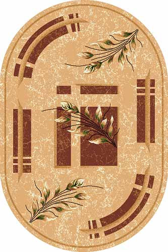 Овальный ковер LAGUNA 5985 BEIGE-BROWN Российский ковер ЛАГУНА фабрики Меринос 5985 BEIGE-BROWN Цена указана за 1 квадратный метр
