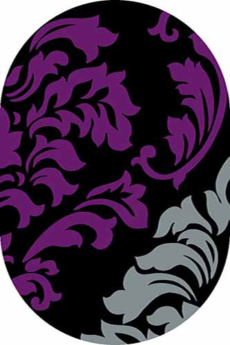 Овальный ковер VISION DELUXE carving V812 BLACK-VIOLET Российский ковер ВИЖН ДЕЛЮКС фабрики Меринос V812 BLACK-VIOLET Цена указана за 1 квадратный метр