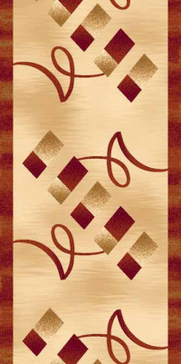 Ковровая дорожка DA VINCI D054 BEIGE-RED