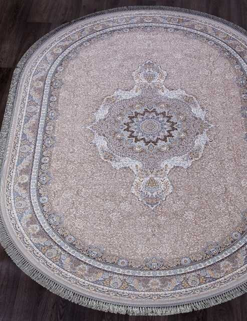 Иранский ковер FARSI 1200 G252-LIGHT-GRAY-OVAL Персидские ковры FARSI 1200 Цена указана за кв. метр