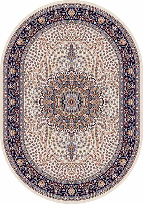 Овальный ковер SHAHREZA D202 CREAM-NAVY Российский ковер ШАХРЕЗА фабрики Меринос D202 CREAM-NAVY Цена указана за 1 квадратный метр