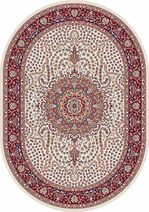 Овальный ковер SHAHREZA D202 CREAM-RED Российский ковер ШАХРЕЗА фабрики Меринос D202 CREAM-RED Цена указана за 1 квадратный метр