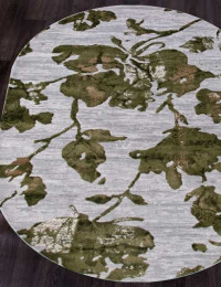 Турецкий ковер TOKIO-17974A-GREY-L-GREEN-OVAL