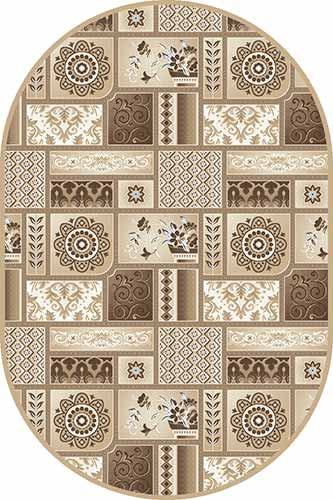 Овальный ковер VALENCIA DELUXE D319 CREAM-BROWN Российский ковер ВАЛЕНСИЯ ДЕЛЮКС фабрики Меринос D319 CREAM-BROWN Цена указана за 1 квадратный метр