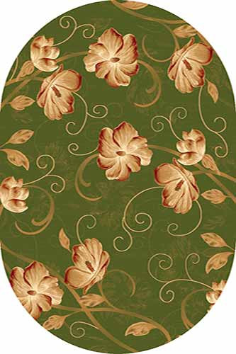 Овальный ковер KAMEA carving 1059 GREEN Российский ковер Камея Карвинг фабрики Меринос 1059 GREEN Цена указана за 1 квадратный метр