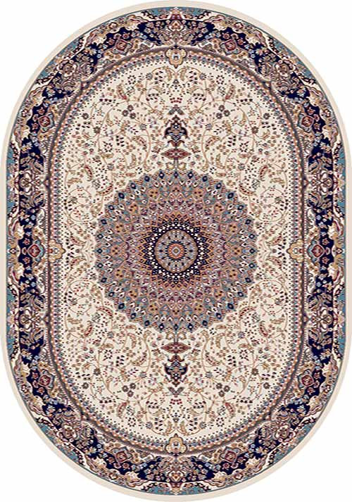 Овальный ковер SHAHREZA D205 CREAM-NAVY Российский ковер ШАХРЕЗА фабрики Меринос D205 CREAM-NAVY Цена указана за 1 квадратный метр