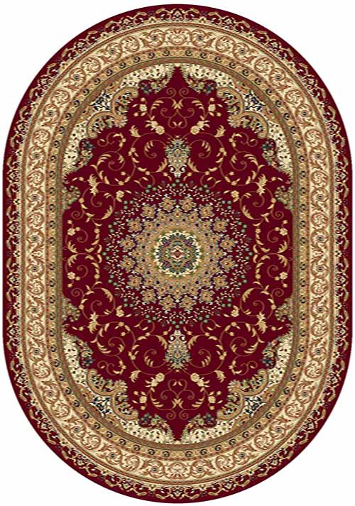 Овальный ковер BUHARA D027 RED Российский ковер БУХАРА фабрики Меринос D027 RED Цена указана за 1 квадратный метр