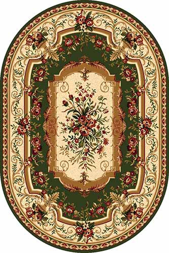 Овальный ковер DA VINCI 5245 GREEN Российский ковер DA VINCI фабрики Меринос 5245 GREEN Цена указана за 1 квадратный метр