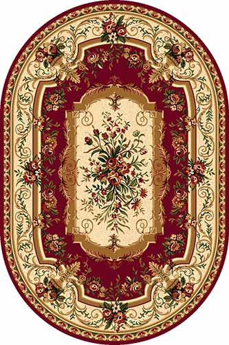 Овальный ковер DA VINCI 5245 RED Российский ковер DA VINCI фабрики Меринос 5245 RED Цена указана за 1 квадратный метр