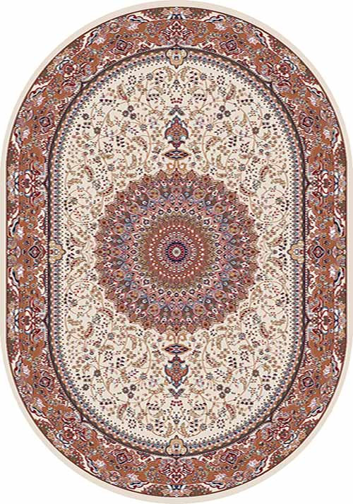 Овальный ковер SHAHREZA D205 CREAM-TERRA Российский ковер ШАХРЕЗА фабрики Меринос D205 CREAM-TERRA Цена указана за 1 квадратный метр