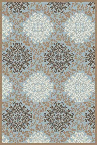 Прямоугольный ковер VALENCIA DELUXE D374 L.BLUE-BROWN
