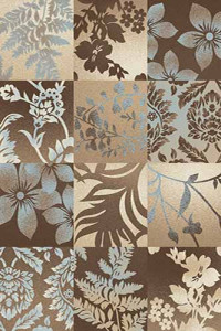 Прямоугольный ковер MEGA carving D279 BROWN-L.BLUE