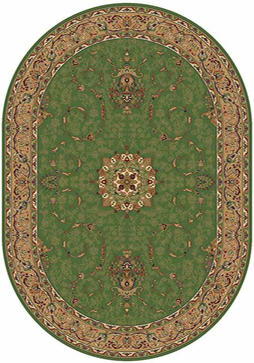 Овальный ковер BUHARA D034 GREEN Российский ковер БУХАРА фабрики Меринос D034 GREEN Цена указана за 1 квадратный метр