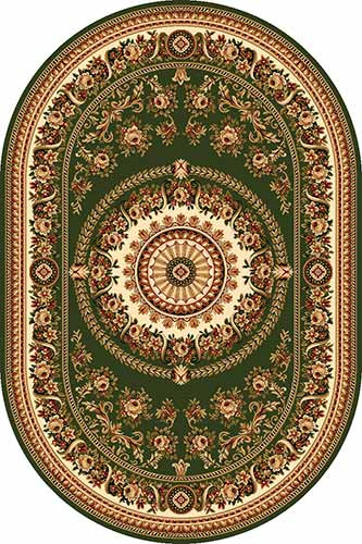 Овальный ковер DA VINCI 5246 GREEN Российский ковер DA VINCI фабрики Меринос 5246 GREEN Цена указана за 1 квадратный метр