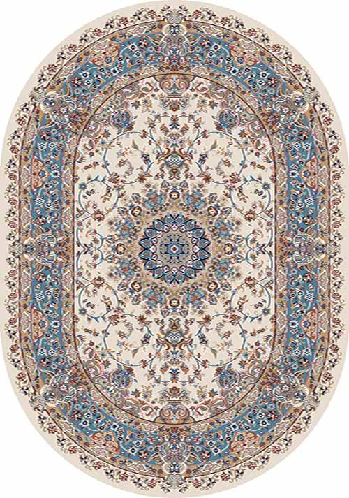 Овальный ковер SHAHREZA D206 CREAM-BLUE Российский ковер ШАХРЕЗА фабрики Меринос D206 CREAM-BLUE Цена указана за 1 квадратный метр