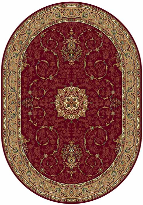 Овальный ковер BUHARA D034 RED Российский ковер БУХАРА фабрики Меринос D034 RED Цена указана за 1 квадратный метр