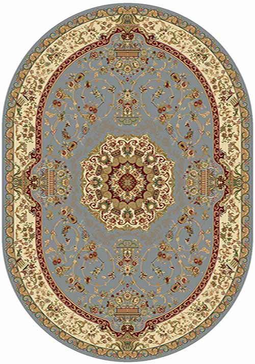 Овальный ковер BUHARA D037 BLUE Российский ковер БУХАРА фабрики Меринос D037 BLUE Цена указана за 1 квадратный метр