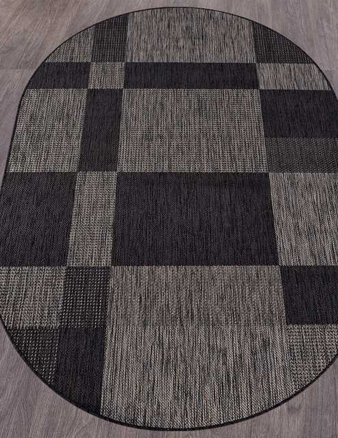 Ковёр VEGAS-S005-D-GRAY-BLACK-OVAL Российский Ковёр Циновка Вегас.
Цена указана за 1 кв/метр.