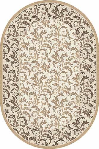 Овальный ковер VALENCIA DELUXE D327 CREAM-BROWN Российский ковер ВАЛЕНСИЯ ДЕЛЮКС фабрики Меринос D327 CREAM-BROWN Цена указана за 1 квадратный метр