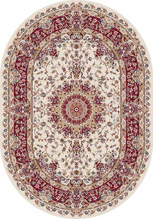 Овальный ковер SHAHREZA D206 CREAM-RED Российский ковер ШАХРЕЗА фабрики Меринос D206 CREAM-RED Цена указана за 1 квадратный метр