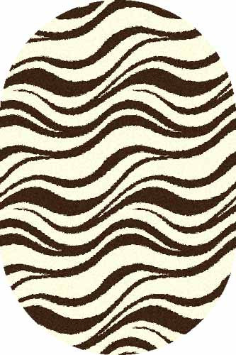 Овальный ковер COMFORT SHAGGY S609 CREAM-BROWN Российский ковер КОМФОРТ ШАГГИ фабрики Меринос S609 CREAM-BROWN Цена указана за 1 квадратный метр