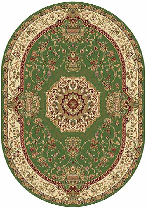 Овальный ковер BUHARA D037 GREEN Российский ковер БУХАРА фабрики Меринос D037 GREEN Цена указана за 1 квадратный метр