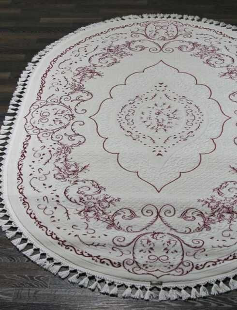 Турецкий ковер HUNKAR-07857A-FUCHSIA-WHITE-OVAL Восточные ковры HUNKARЦена указана за квадратный метр