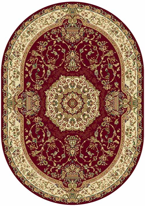 Овальный ковер BUHARA D037 RED Российский ковер БУХАРА фабрики Меринос D037 RED Цена указана за 1 квадратный метр