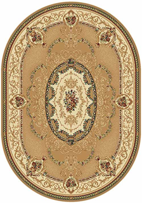 Овальный ковер BUHARA D058 BEIGE Российский ковер БУХАРА фабрики Меринос D058 BEIGE Цена указана за 1 квадратный метр