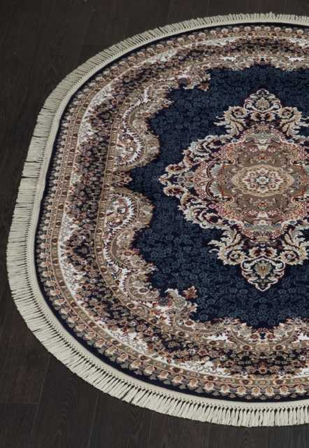 Ковёр ISFAHAN-D506-NAVY-OVAL Ковер Россия ISFAHAN. Высота ворса 9 мм. Состав Хитсэт 100%. 8 цветовой колор. Вес м2: 2200 г. Цена за м2: