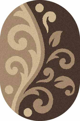 Овальный ковер PLATINUM T621 D.BEIGE-BROWN Российский ковер ПЛАТИНУМ фабрики Меринос T621 D.BEIGE-BROWN Цена указана за 1 квадратный метр