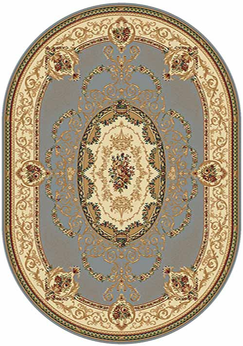 Овальный ковер BUHARA D058 BLUE Российский ковер БУХАРА фабрики Меринос D058 BLUE Цена указана за 1 квадратный метр