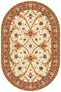 Овальный ковер LAGUNA D140 CREAM-RED