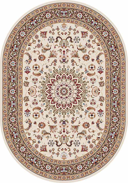 Овальный ковер SHAHREZA D210 CREAM-BROWN Российский ковер ШАХРЕЗА фабрики Меринос D210 CREAM-BROWN Цена указана за 1 квадратный метр