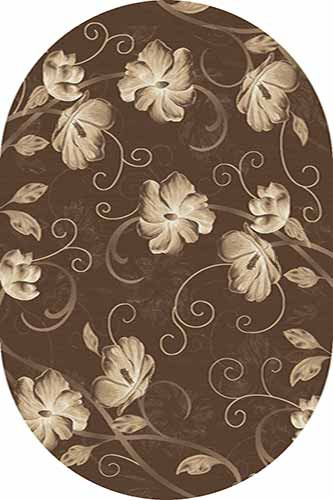 Овальный ковер MEGA carving 1059 BROWN Российский ковер МЕГА КАРВИНГ фабрики Меринос 1059 BROWN Цена указана за 1 квадратный метр