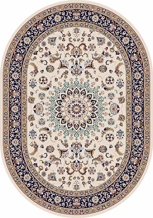 Овальный ковер SHAHREZA D210 CREAM-NAVY Российский ковер ШАХРЕЗА фабрики Меринос D210 CREAM-NAVY Цена указана за 1 квадратный метр