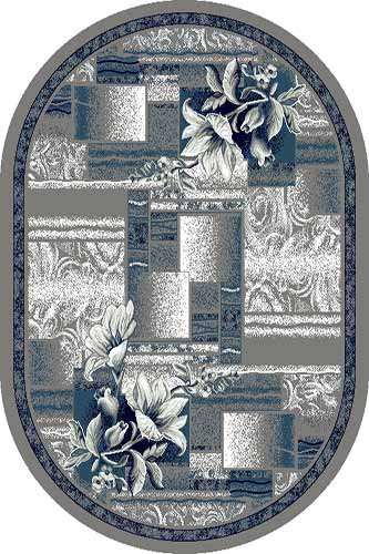 Овальный ковер SILVER D182 GRAY-BLUE Российский ковер СИЛЬВЕР фабрики Меринос D182 GRAY-BLUE Цена указана за 1 квадратный метр