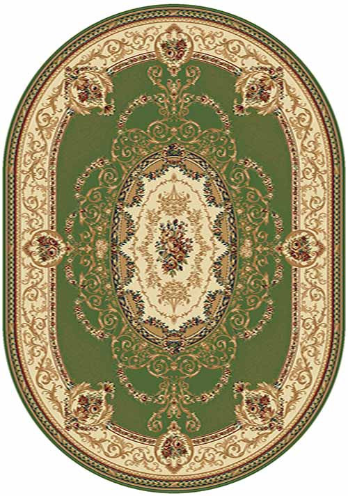 Овальный ковер BUHARA D058 GREEN Российский ковер БУХАРА фабрики Меринос D058 GREEN Цена указана за 1 квадратный метр