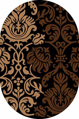 Овальный ковер VISION DELUXE carving V826 BLACK-BROWN Российский ковер ВИЖН ДЕЛЮКС фабрики Меринос V826 BLACK-BROWN Цена указана за 1 квадратный метр