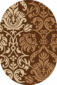 Овальный ковер VISION DELUXE carving V826 BROWN