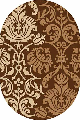 Овальный ковер VISION DELUXE carving V826 BROWN Российский ковер ВИЖН ДЕЛЮКС фабрики Меринос V826 BROWN Цена указана за 1 квадратный метр