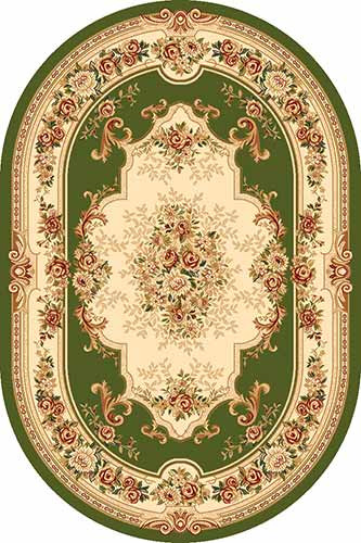 Овальный ковер VALENCIA DELUXE 4015 GREEN Российский ковер ВАЛЕНСИЯ ДЕЛЮКС фабрики Меринос 4015 GREEN Цена указана за 1 квадратный метр