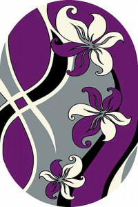 Овальный ковер SUNRISE V816 GRAY-VIOLET
