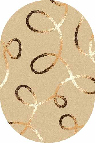 Овальный ковер COMFORT SHAGGY S612 BEIGE Российский ковер КОМФОРТ ШАГГИ фабрики Меринос S612 BEIGE Цена указана за 1 квадратный метр