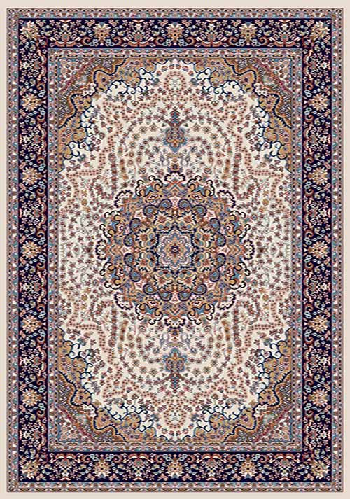 Прямоугольный ковер SHAHREZA D202 CREAM-NAVY Российский ковер ШАХРЕЗА фабрики Меринос D202 CREAM-NAVY Цена указана за 1 квадратный метр