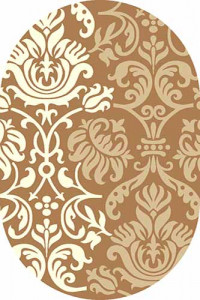 Овальный ковер VISION DELUXE carving V826 MUSTARD